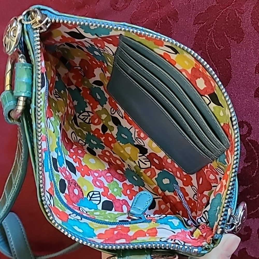 Brighton Teal Twister Zip Pouch Crossbody - Picture 8 of 14